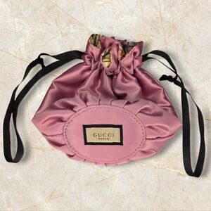 Gucci Flora Novelty Beauty Cosmetic Bag Drawstring Pouch 